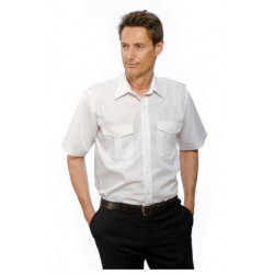 Pilotenhemd weiß kurzarm...